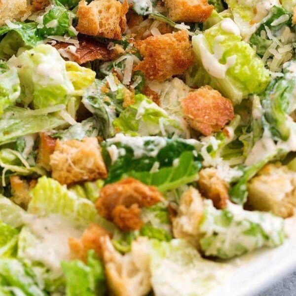 Caesar Salad with croutons and cheese. Box lunches Seattle