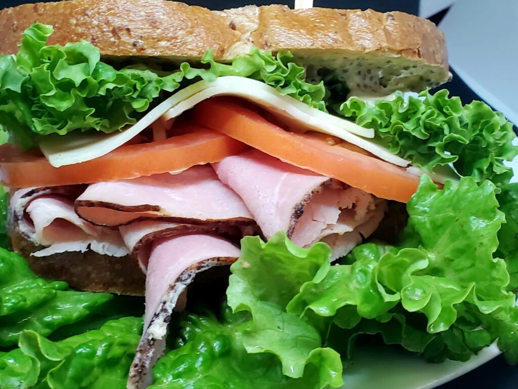 Ham sandwich from box lunches Seattle