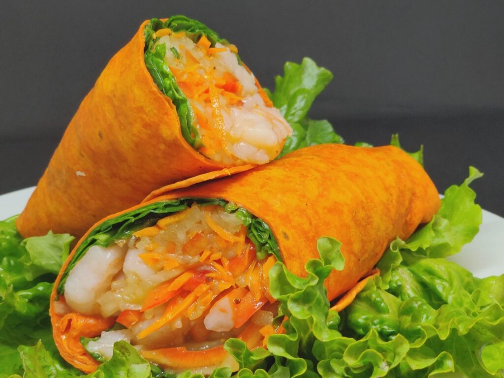 spicy shrimp wrap